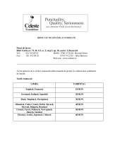 Menus & Prices, Celeste Translations, Bucuresti