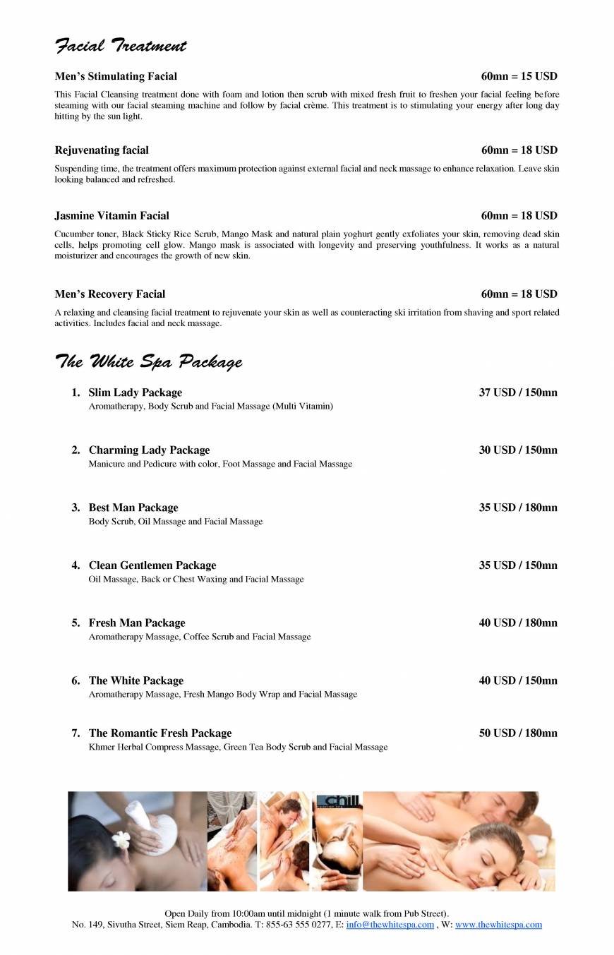  Pricelists of The White Spa Sivutha Blvd - Photo 2 of 4