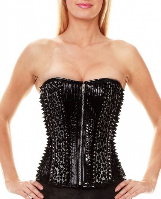 Black PVC corset - studs  PVC Corsets of Corsetera Ltd 27 Lyveden Road - Photo 3 of 4