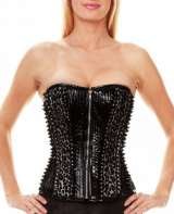 Black PVC corset - studs , Corsetera Ltd, London