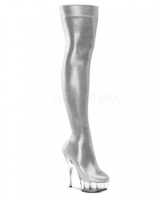 Silver hologram thigh high boots - also in black  Kinky Boots of Corsetera Ltd 27 Lyveden Road - Photo 22 of 23