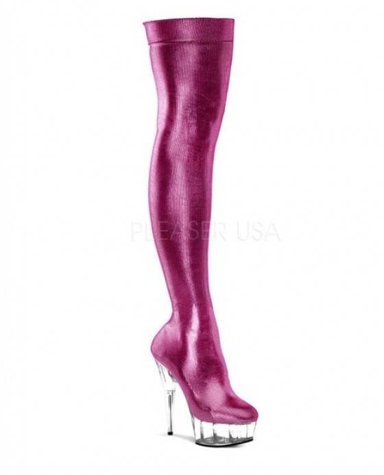 Hot pink hologram thigh high boots - also in black  Kinky Boots of Corsetera Ltd 27 Lyveden Road - Photo 19 of 23