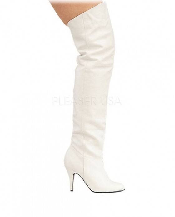 White leather thigh high boots - also in brown, red  Kinky Boots of Corsetera Ltd 27 Lyveden Road - Photo 8 of 23