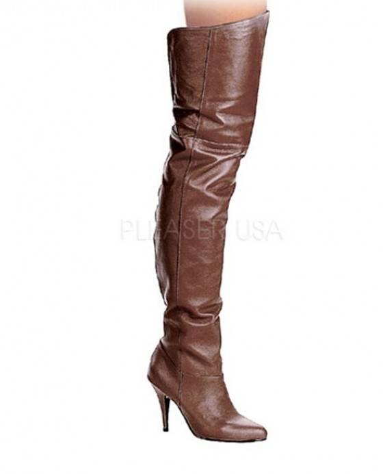 Brown leather thigh high boots - also in red, black  Kinky Boots of Corsetera Ltd 27 Lyveden Road - Photo 5 of 23