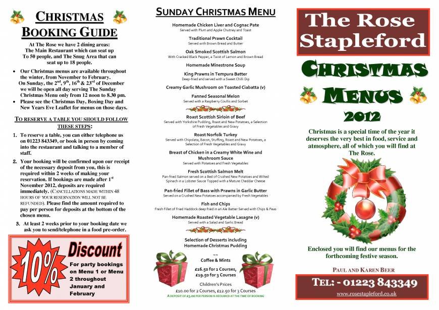  Pricelists of The Rose at Stapleford 81 London Road, Stapleford - Photo 10 of 15