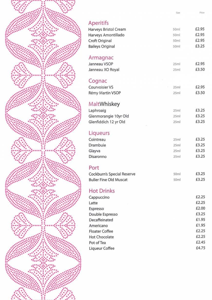  Pricelists of The Rose Inn Pub & Indian Restaurant 87 Ashford Road, Bearsted - Photo 9 of 9
