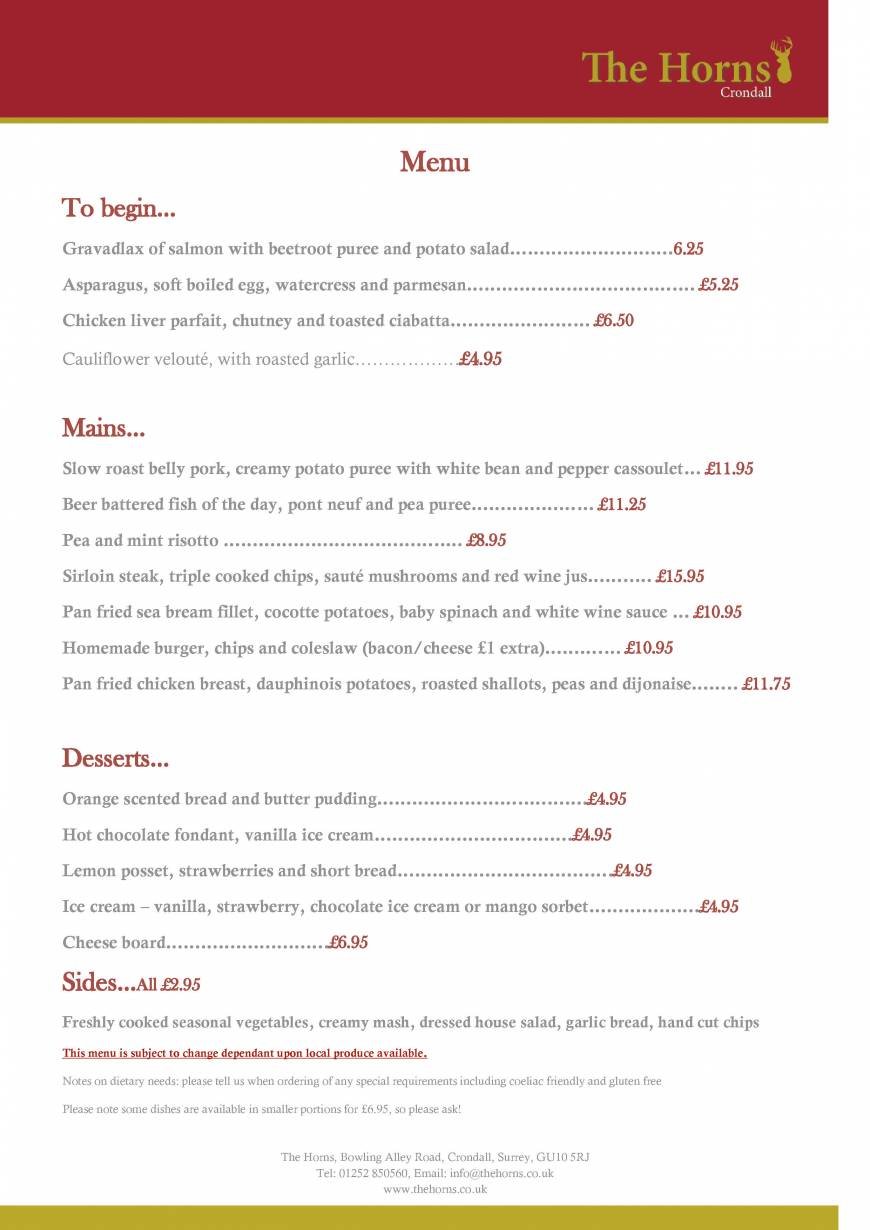  Pricelists of The Horns - Crondall Bowling Alley Road, Crondall - Photo 1 of 6