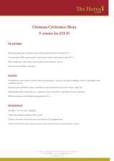 Menus & Prices, The Horns - Crondall, Farnham