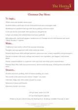 Menus & Prices, The Horns - Crondall, Farnham