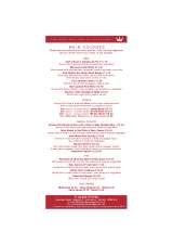 Menus & Prices, The King William IV - Sedgeford, Hunstanton