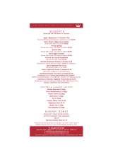 Menus & Prices, The King William IV - Sedgeford, Hunstanton