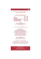 Menus & Prices, The King William IV - Sedgeford, Hunstanton