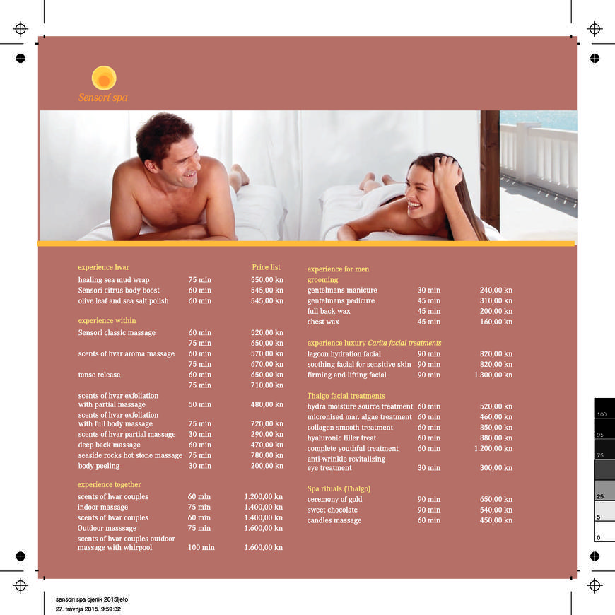  Pricelists of Adriana, hvar spa hotel Obala Fabrika 28 - Photo 1 of 2