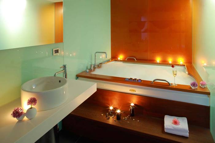 Bathroom jacuzzi at Spa suite Adriana hvar spa hotel accommodation of Adriana, hvar spa hotel Obala Fabrika 28 - Photo 3 of 6