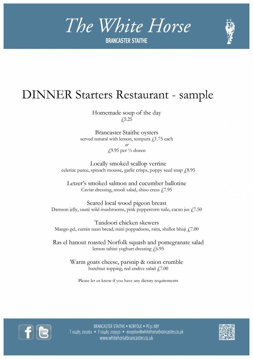  Pricelists of The White Horse Inn - Brancaster The White Horse - Photo 3 of 15