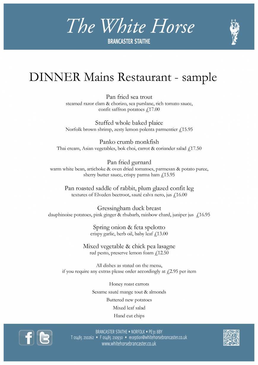  Pricelists of The White Horse Inn - Brancaster The White Horse - Photo 4 of 15