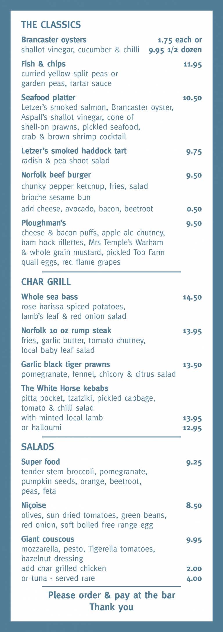  Pricelists of The White Horse Inn - Brancaster The White Horse - Photo 13 of 15