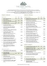 Menus & Prices, The Ship Hotel Brancaster, Brancaster