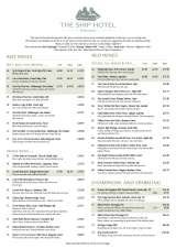 Menus & Prices, The Ship Hotel Brancaster, Brancaster