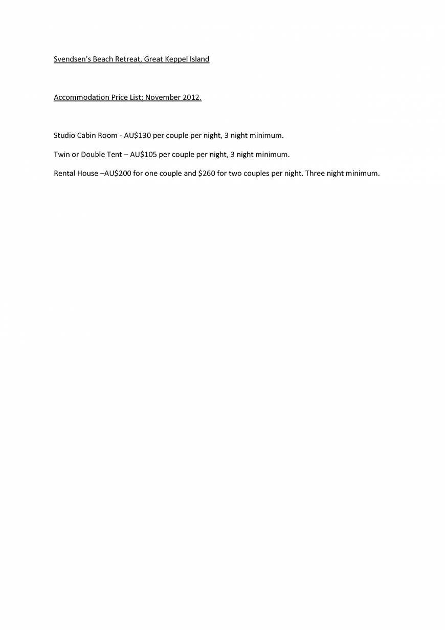  Pricelists of Great Keppel Island Svendsen's Beach Retreat Svendsen's Beach - Photo 1 of 1