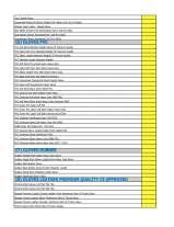 Menus & Prices, Bond Street Exports cc, Midrand