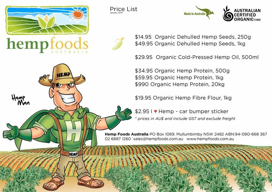  Pricelists of Hemp Foods Australia 2/6 Dudgeons Lane - Photo 1 of 1