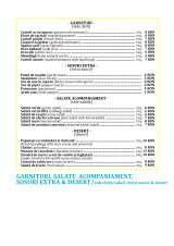 Menus & Prices, Fishbone, bucuresti