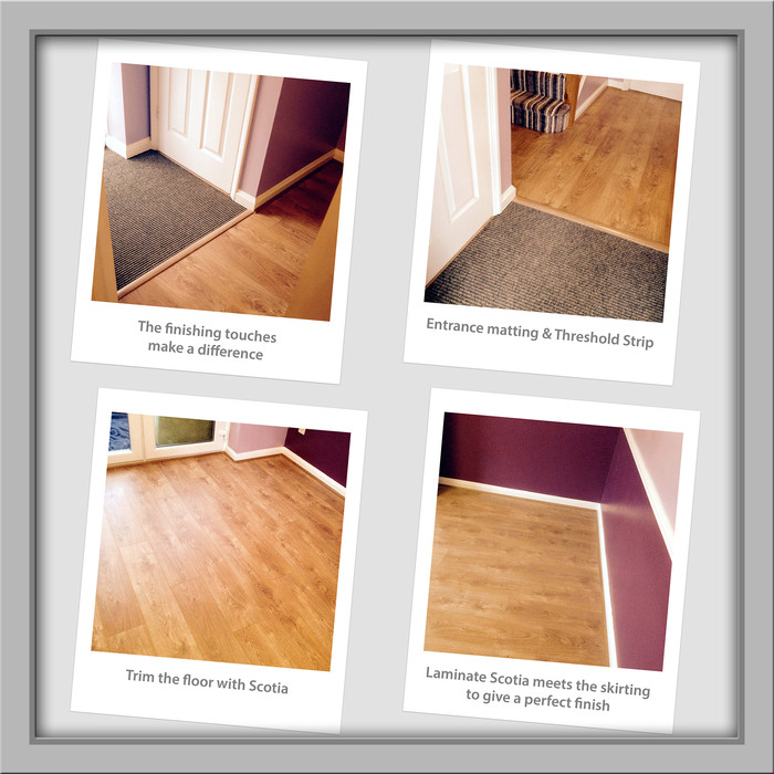The Finishing touches make all the difference.<br />
When installing a new floor your trim and accessories will give you a perfect finish.<br />
This laminate floor combines entrance matting with matching laminate threshold strips and scotia trim throughout the hou Fitters' Snaps of DA Flooring 3 Enmore Close - Photo 7 of 8 The Finishing touches make all the difference.<br />
When installing a new floor your trim and accessories will give you a perfect finish.<br />
This laminate floor combines entrance matting with matching laminate threshold strips and scotia trim throughout the hou Fitters' Snaps of DA Flooring 3 Enmore Close - Photo 7 of 8