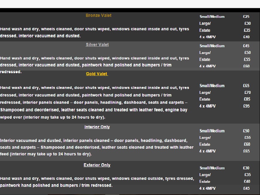  Pricelists of Folkestone car Valeting 20 linden crescent - Photo 1 of 1
