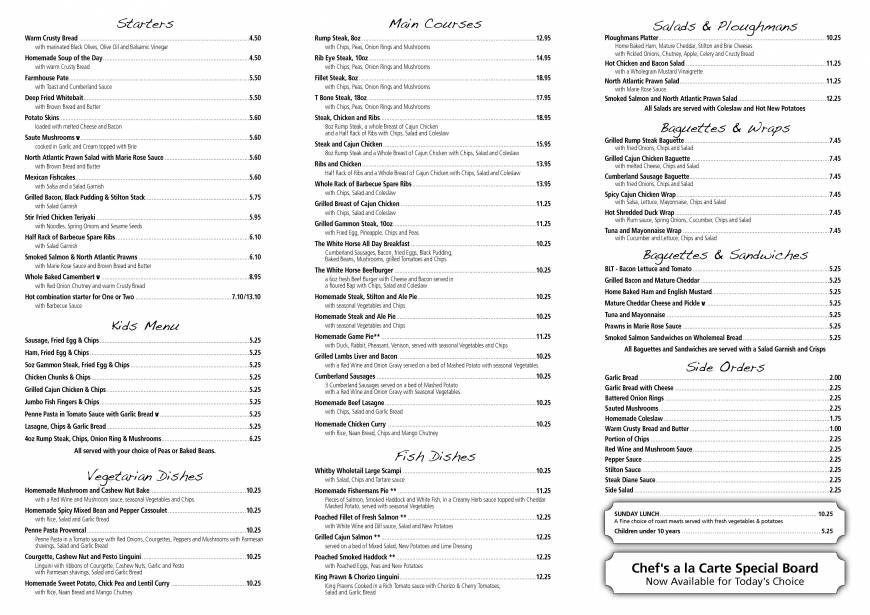  Pricelists of White Horse - Southill High Street Southill - Photo 2 of 4