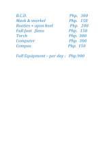 Menus & Prices, Coral Bay Beach & Dive Resort, maglalambay