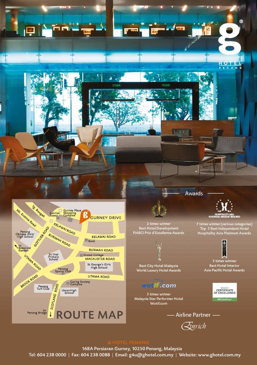 Pricelists of G Hotel Penang 168A Persiaran Gurney - Photo 1 of 2
