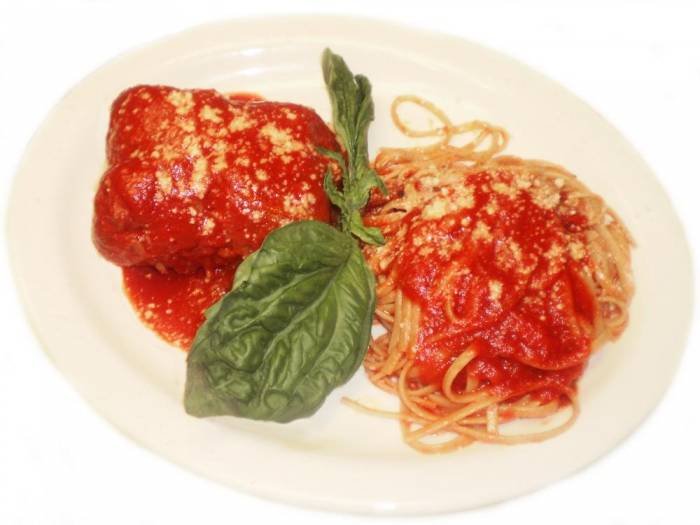 Braciole, Mom's recipe using Flank Steak, stuffed with hard boiled eggs, cappicola, Romano cheese and our fresh ground meatball mix Food Photos of Citta di Militello 760 Wehrle Drive - Photo 4 of 8 Braciole, Mom's recipe using Flank Steak, stuffed with hard boiled eggs, cappicola, Romano cheese and our fresh ground meatball mix Food Photos of Citta di Militello 760 Wehrle Drive - Photo 4 of 8