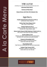 Menus & Prices, BEST WESTERN PLUS DOVER MARINA HOTEL & SPA, Dover