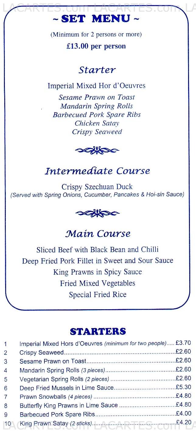  Pricelists of My Old China Chinese Restaurant Purley 2 Godstone Road - Photo 1 of 6