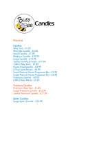 Menus & Prices, Bubbles and Baubles, Carmarthen
