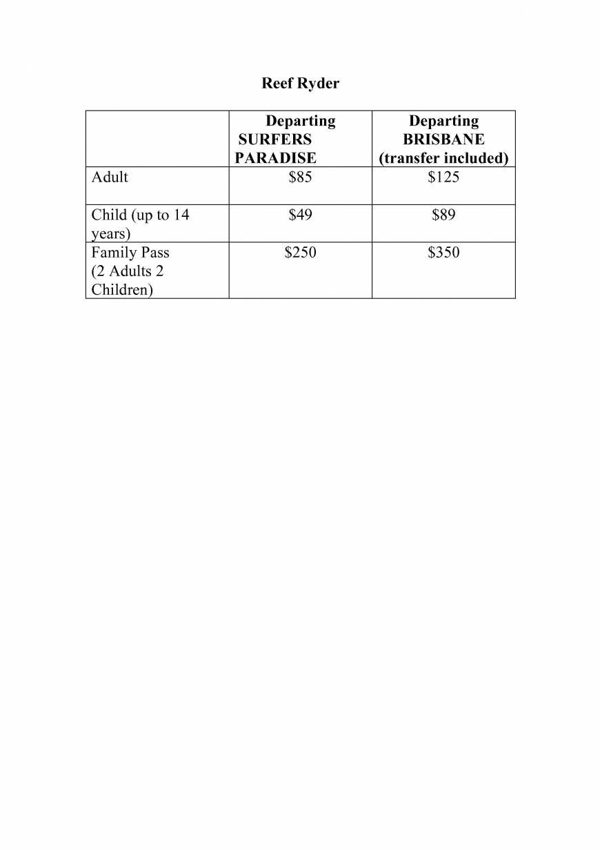  Pricelists of Reef Ryder Island Cruise Wharf Behind Titanium Bar, 42 Ferny Ave - Photo 1 of 1