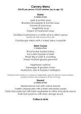 Menus & Prices, The Broadway Hotel, Letchworth