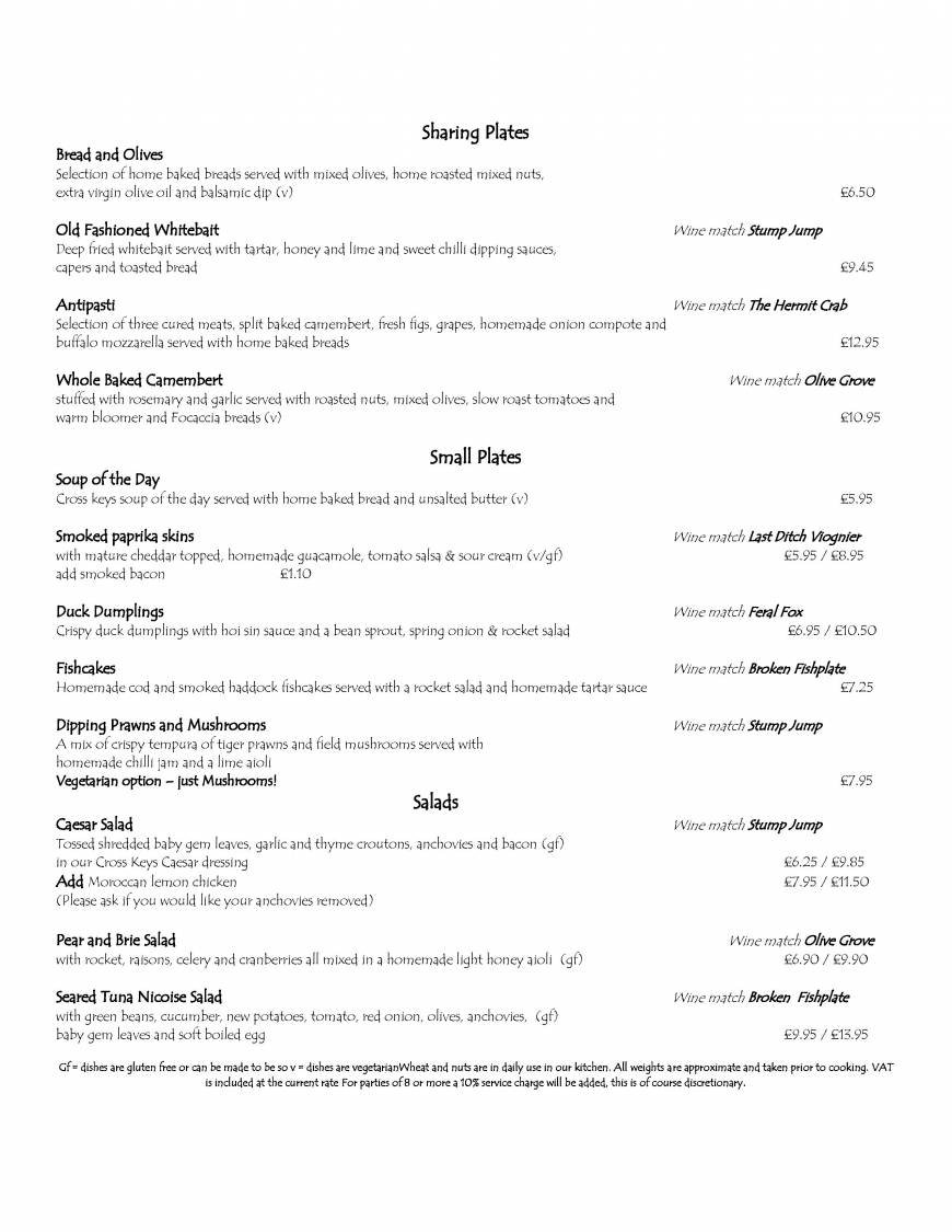  Pricelists of The Cross Keys Hotel 32 High Street - Photo 1 of 9