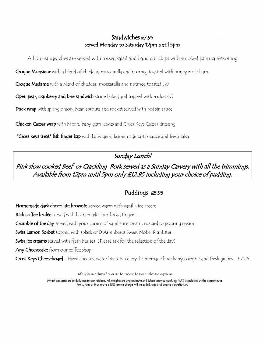  Pricelists of The Cross Keys Hotel 32 High Street - Photo 3 of 9