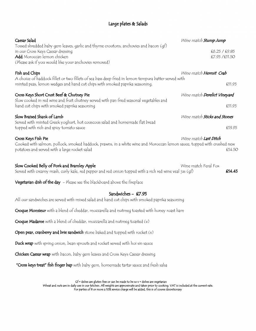  Pricelists of The Cross Keys Hotel 32 High Street - Photo 6 of 9