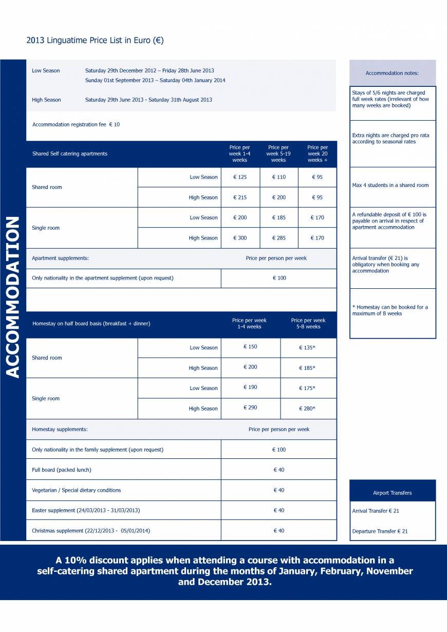  Pricelists of linguatime School of English Linguatime 243E - Photo 3 of 7