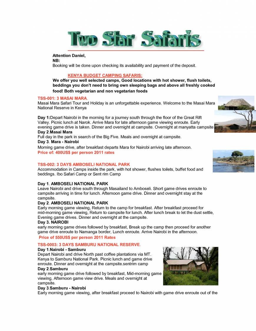  Pricelists of TWO STAR SAFARIS Mbagathi Road - Photo 16 of 29