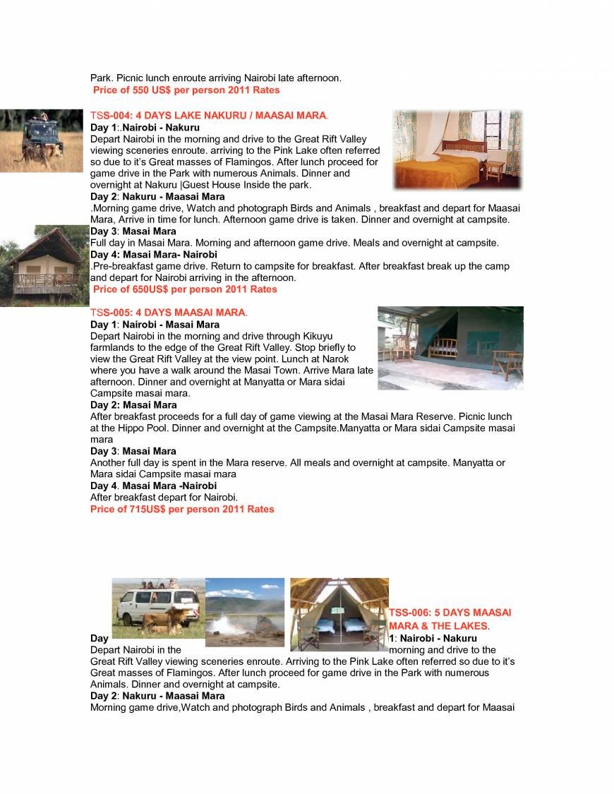  Pricelists of TWO STAR SAFARIS Mbagathi Road - Photo 29 of 29