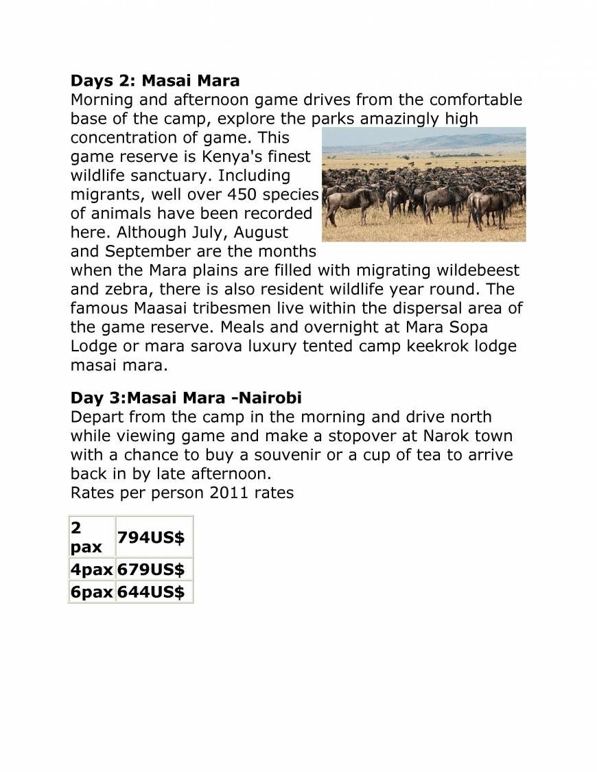  Pricelists of TWO STAR SAFARIS Mbagathi Road - Photo 8 of 29