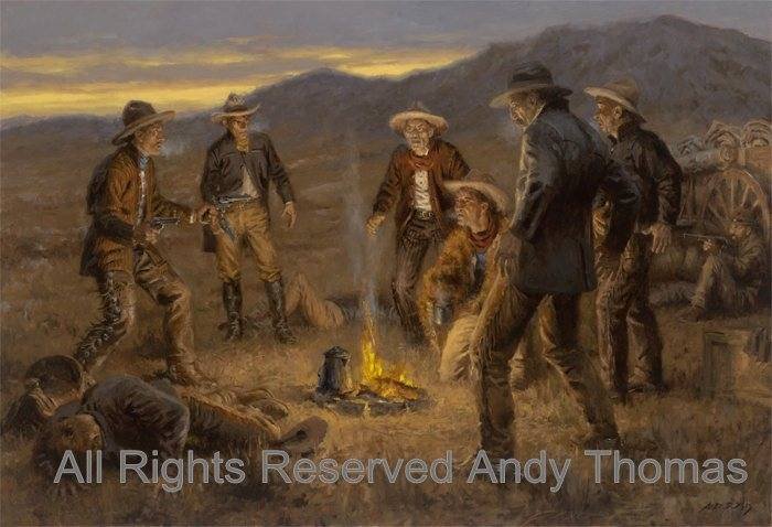 'Bronson and the Mutineers' April 6, 2013 at Scottsdale Art Auction. Visit andythomas.com (Auction/Shows Page) for more information. Profile Photos of Fine Art by Andy Thomas 1495 E. 13th Street - Photo 6 of 6 'Bronson and the Mutineers' April 6, 2013 at Scottsdale Art Auction. Visit andythomas.com (Auction/Shows Page) for more information. Profile Photos of Fine Art by Andy Thomas 1495 E. 13th Street - Photo 6 of 6