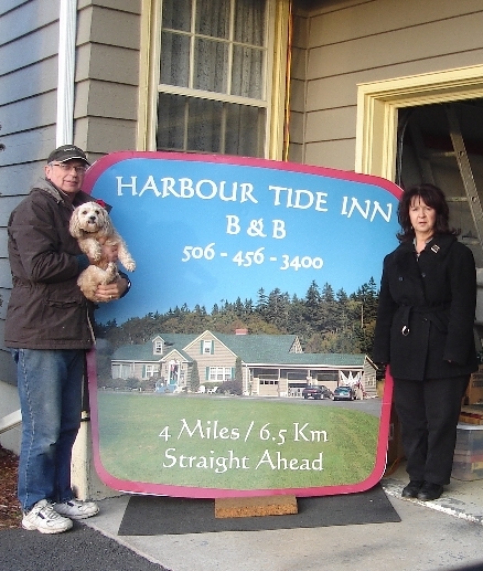 Our new sign is 4 miles from the Inn. that's 6.5 kilometers Profile Photos of Harbour Tide Inn ~ Bed & Breakfast 725 Main Street - Photo 12 of 83 Our new sign is 4 miles from the Inn. that's 6.5 kilometers Profile Photos of Harbour Tide Inn ~ Bed & Breakfast 725 Main Street - Photo 12 of 83