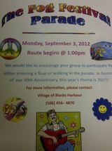 The #1 biggest event in the county each year. Labour Day week-end  Harbour Tide Inn ~ Bed & Breakfast 725 Main Street 