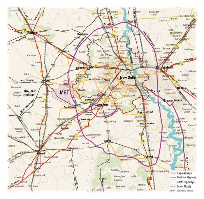  MET MAPS of Model Economic Township Limited 77-B, 3rd Floor, IFFCO Road, Sector 18, - Photo 1 of 3