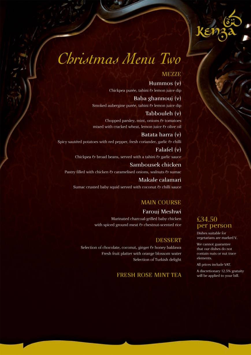  Pricelists of Kenza Restaurant 10 Devonshire Square - Photo 19 of 28